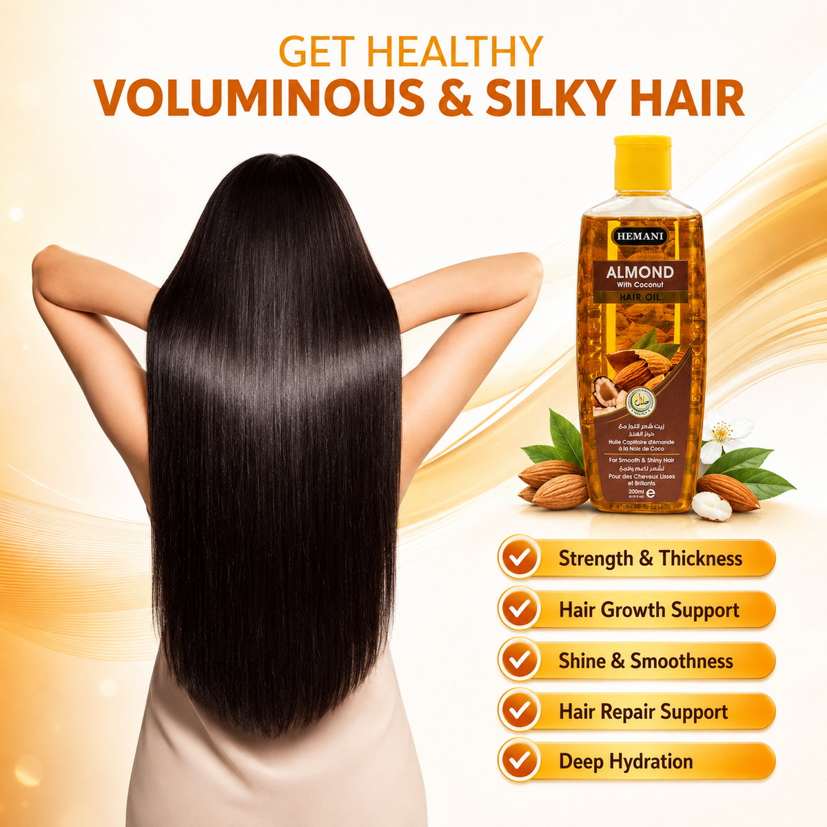 Herbal Hair Oil - Almond 200ml