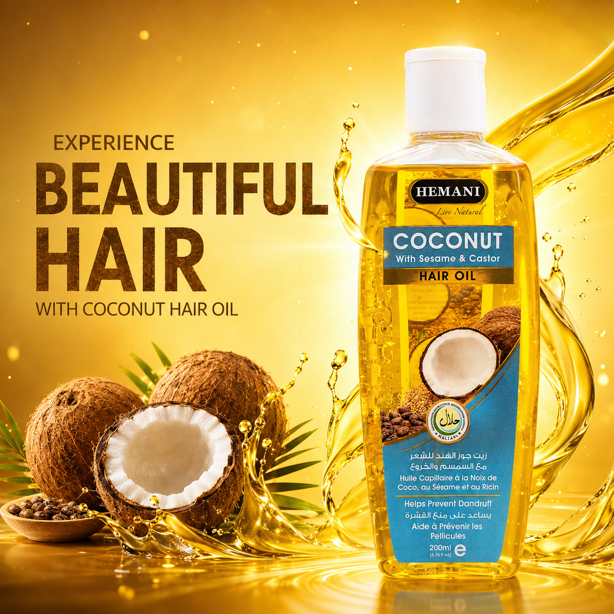 Herbal Hair Oil - Coconut (200ml)