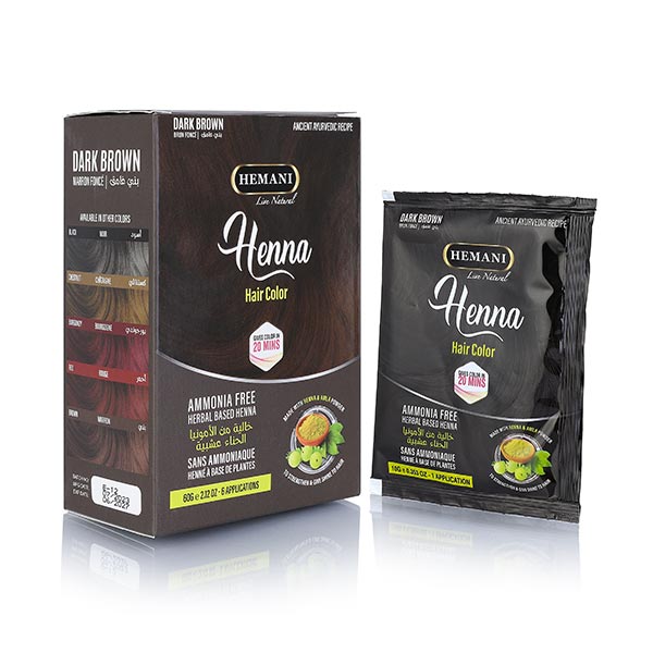 Henna Natural Hair Color 60g - Dark Brown
