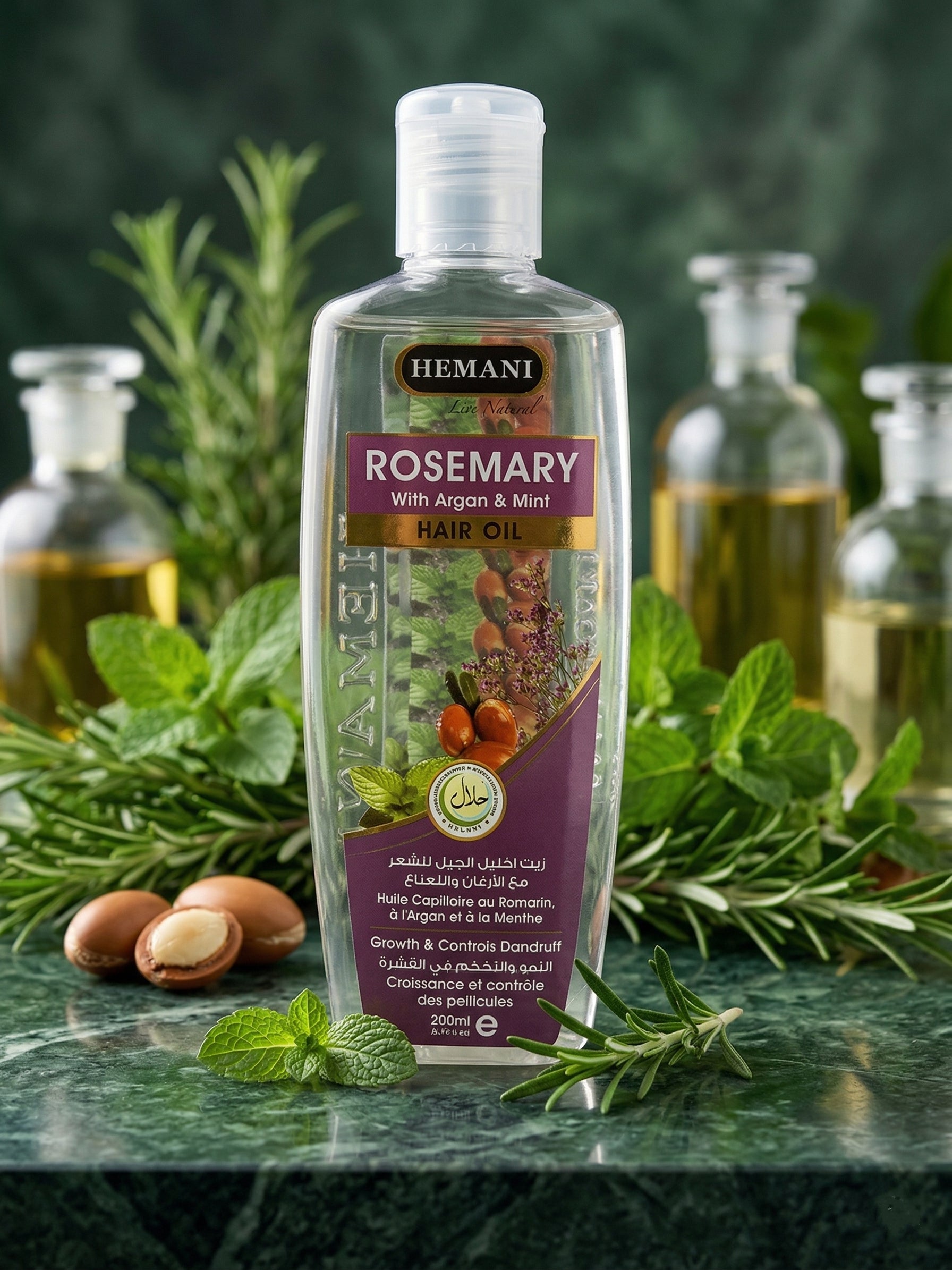 Rosemary Hair Oil with Argan & Mint 200 ml