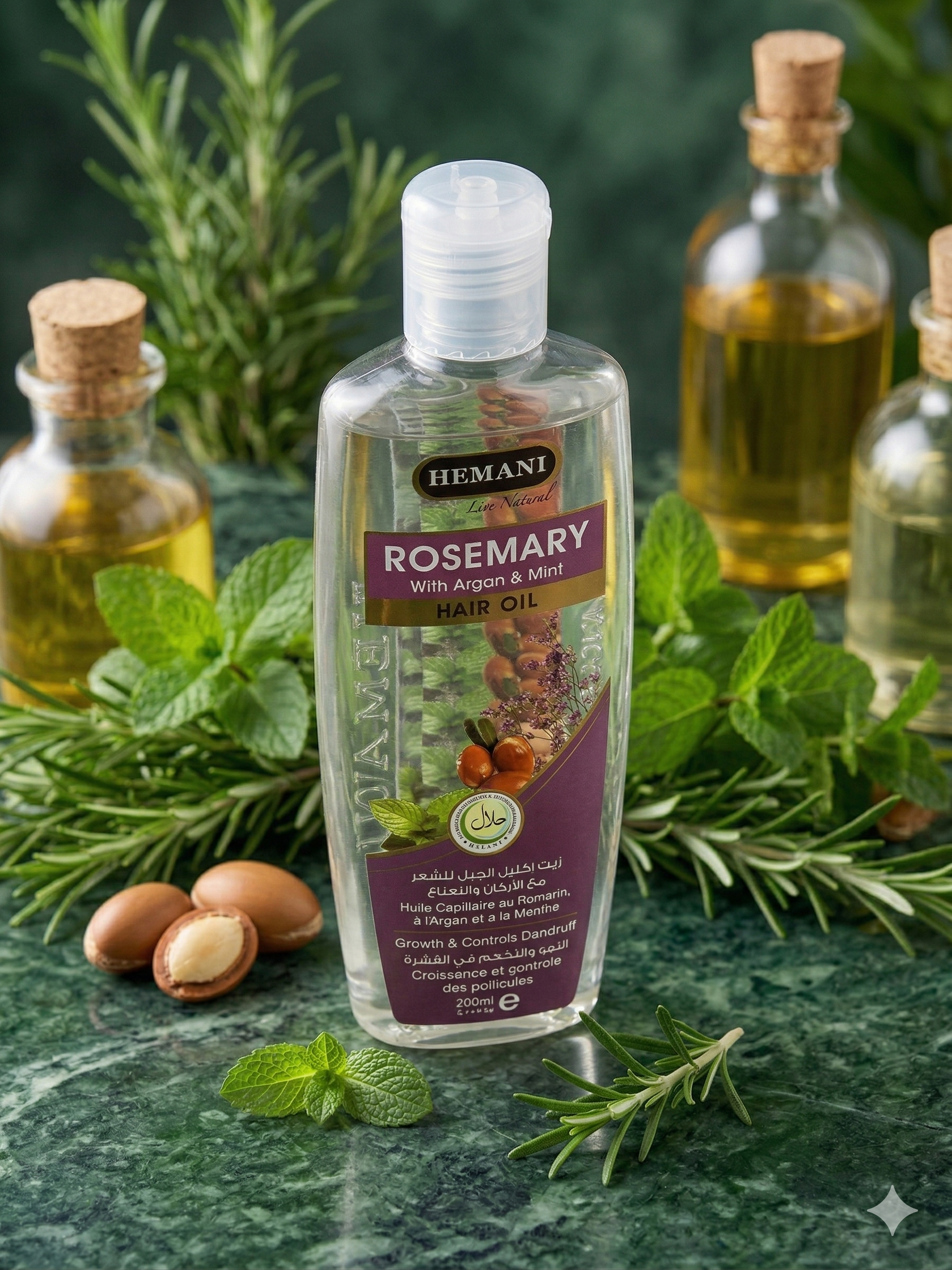 Rosemary Hair Oil with Argan & Mint 200 ml