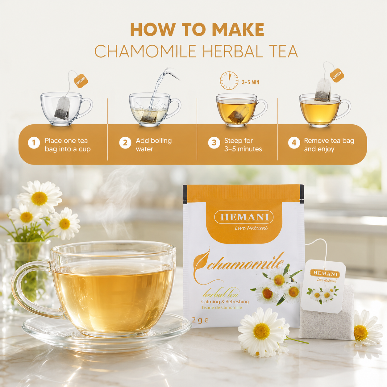 Herbal Tea - Chamomile 20 Tea Bags