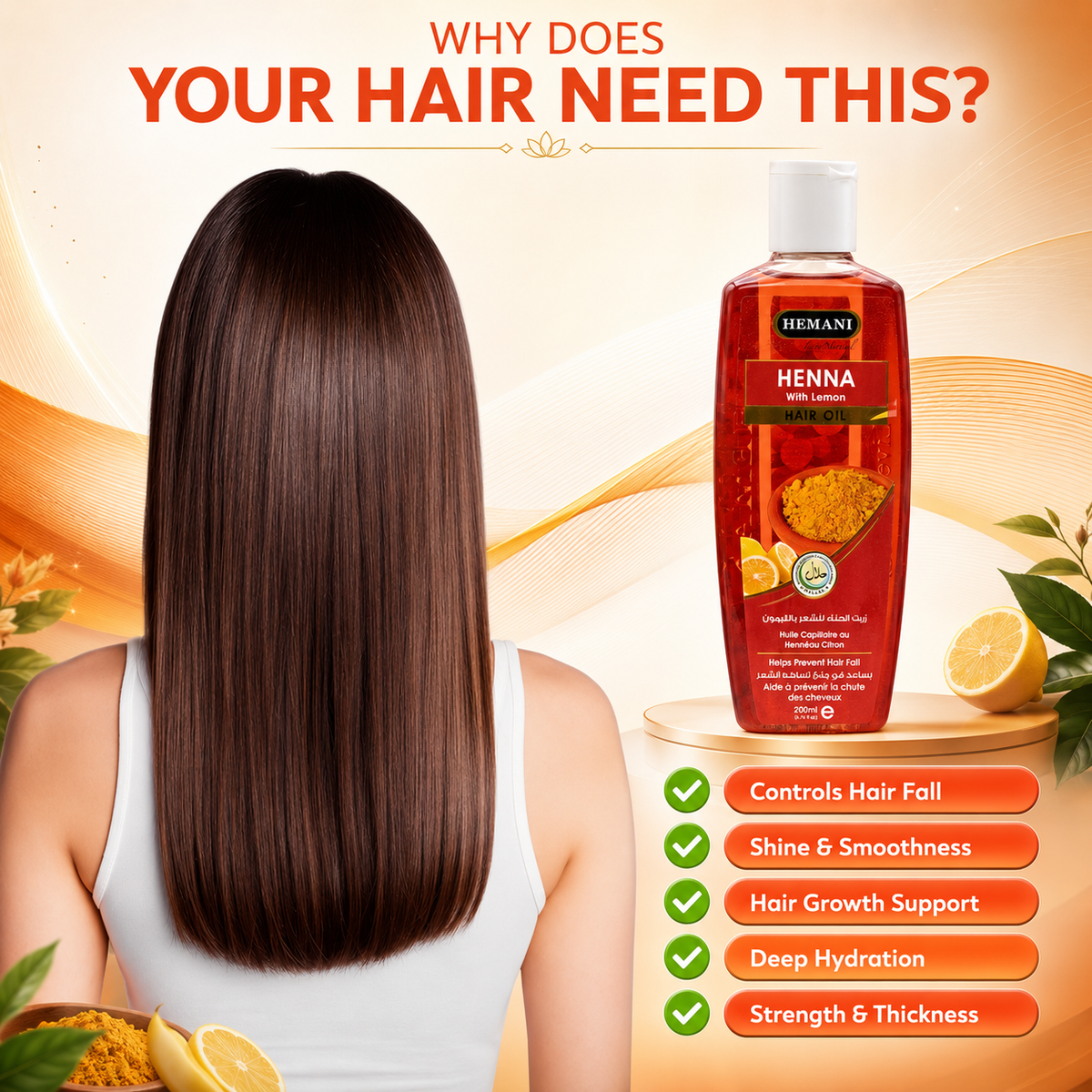 Herbal Hair Oil - Henna (200ml)