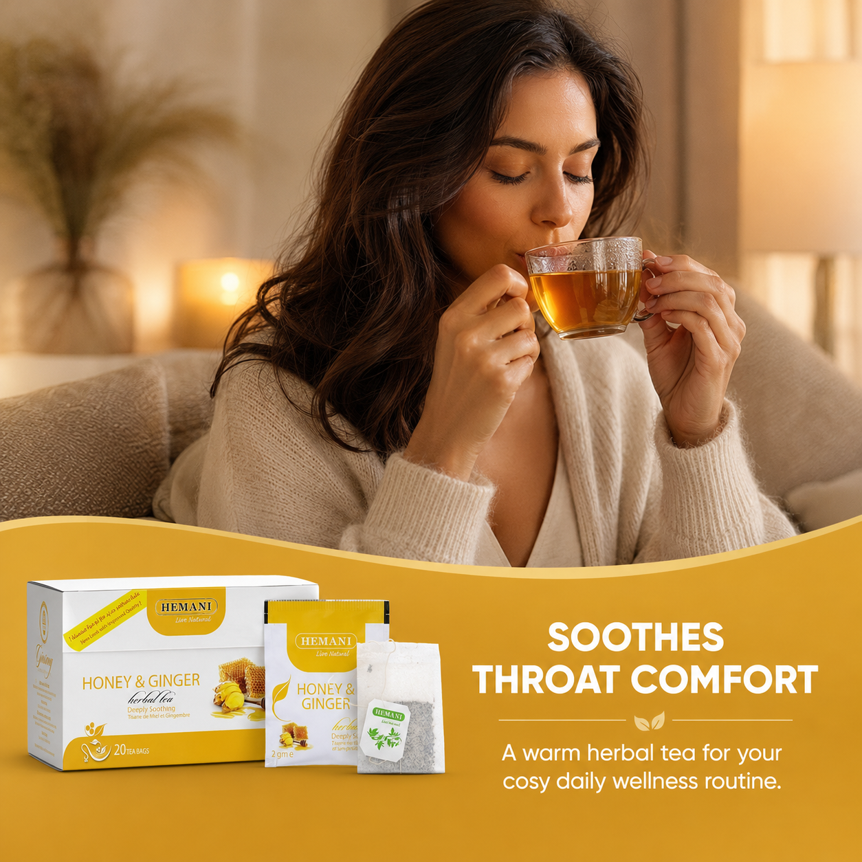Herbal Tea - Honey & Ginger - 20 Tea Bags