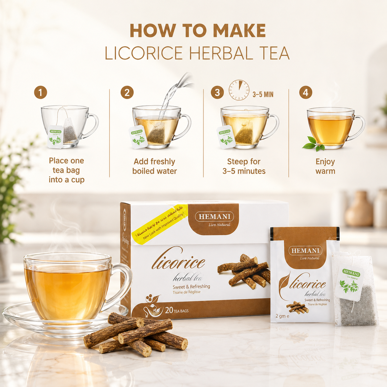 Herbal Tea - Licorice - 20 Tea Bags