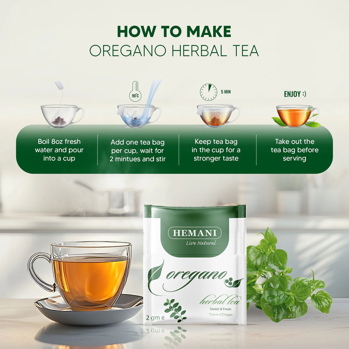 Herbal Tea - Oregano - 20 Tea Bags