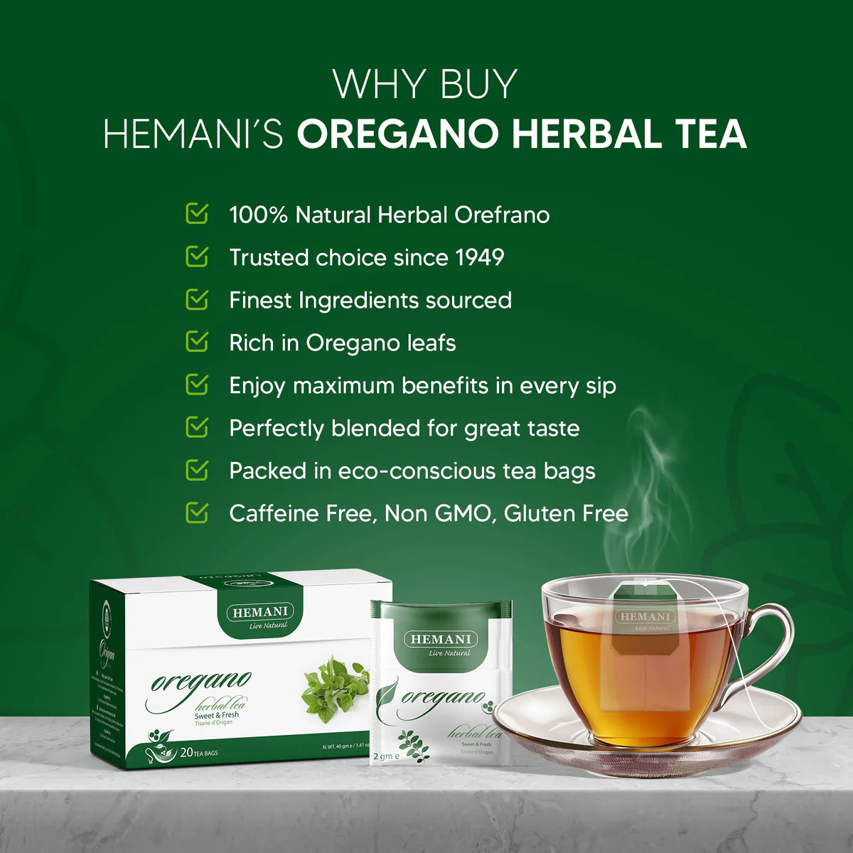 Herbal Tea - Oregano - 20 Tea Bags